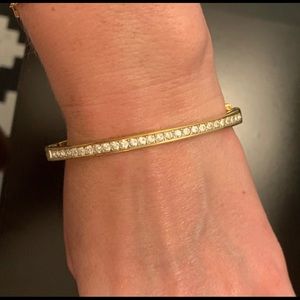 Gold Swarovski bangle bracelet